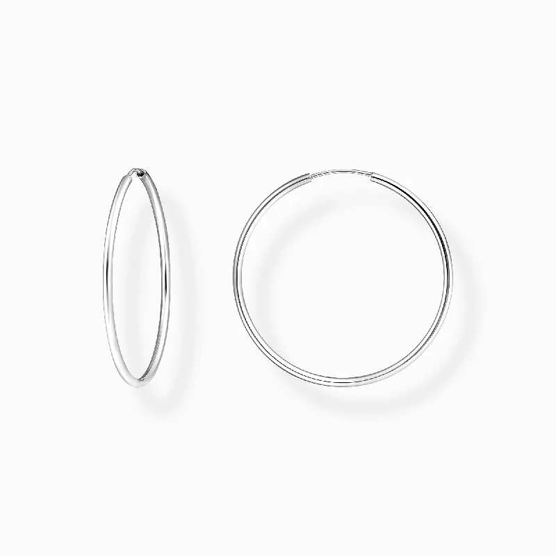 Two - Tone Wedding Bands in Gold and PlatinumThomas Sabo Sterling Silver Medium Hoop Earrings