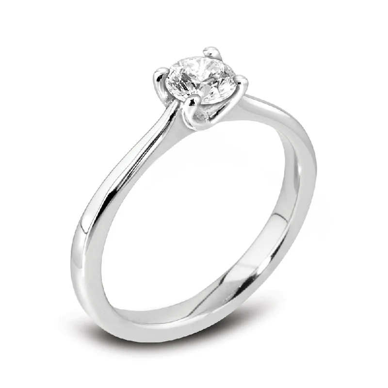 Halo - Style Diamond Rings with Smaller Accent DiamondsThe Ianthe Platinum Round Brilliant Cut Diamond Solitaire Engagement Ring