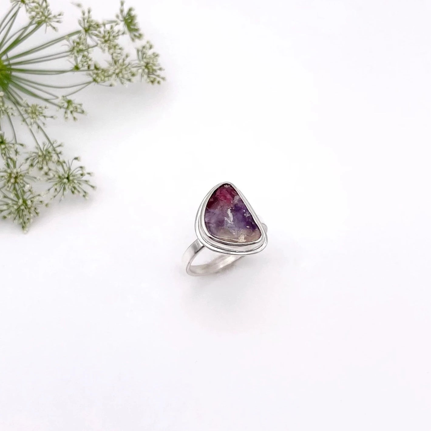 Ruby Gemstone Rings with Diamond AccentsHalf Moon Tourmaline Ring | Size 7