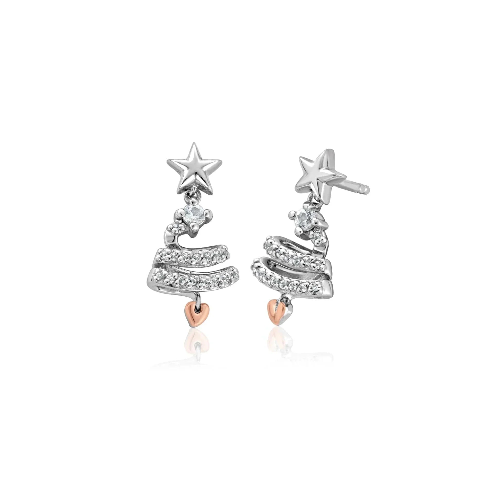 Comfort - Fit Wedding Bands for All - Day WearClogau Sterling Silver Christmas Tree Drop Earrings