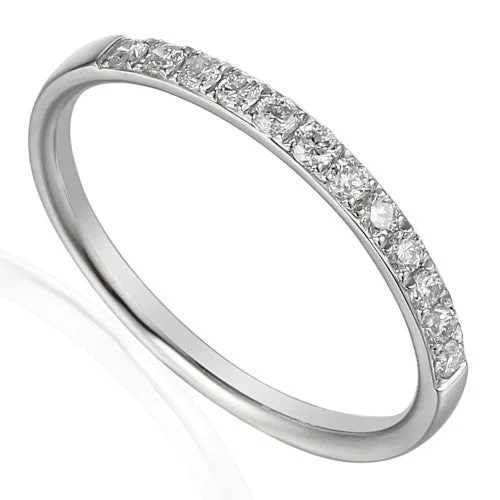 Matching Wedding Bands for a Coordinated LookPlatinum 0.60ct Round Brilliant Cut Diamond Half Eternity Ring