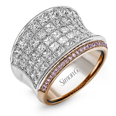 Three - Stone Diamond Rings with Princess - Cut DiamondsRight Hand Ring in 18k Gold