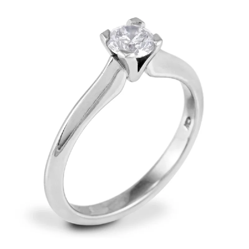 Solitaire Diamond Rings in Platinum SettingsChristopher Wharton Platinum Round Brilliant 0.45ct Diamond Engagement Ring