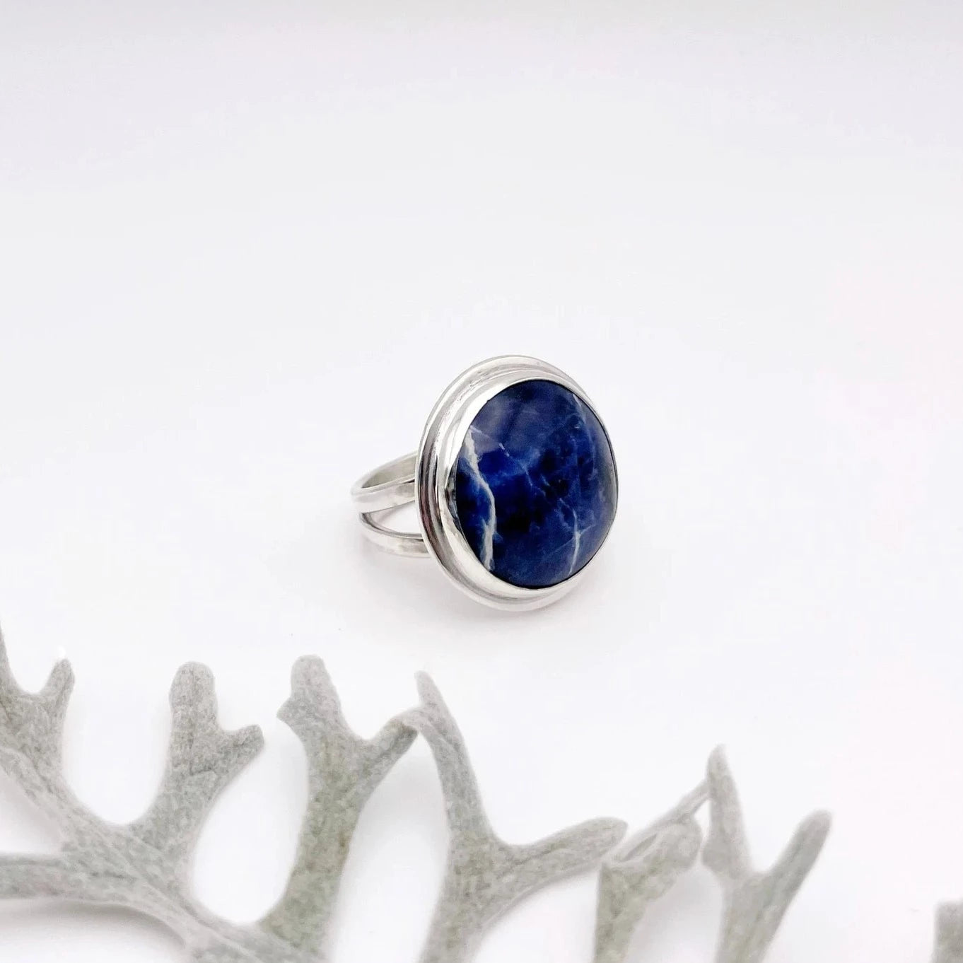 Amethyst Gemstone Rings in a Vintage - Style SettingRound Sodalite Ring | Size 7