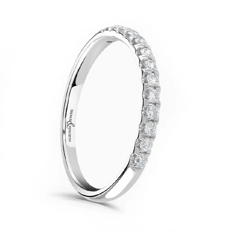 Matching Wedding Bands for a Coordinated LookPlatinum 0.33ct Round Brilliant Cut Diamond Claw Set Half Eternity Ring