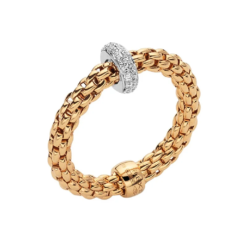 Vintage - Inspired Diamond Rings with Filigree WorkFOPE 18ct Yellow Gold Prima 0.18ct Diamond Ring 74508AX_BB_G_XBX