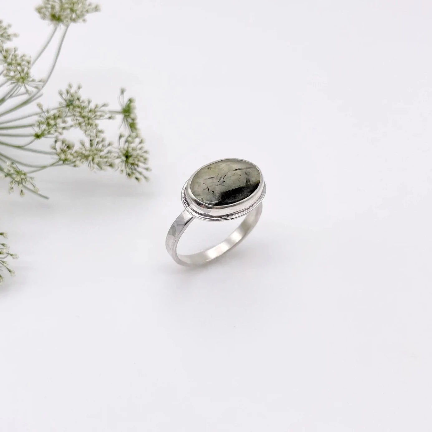 Multi - Gemstone Rings with a Rainbow of ColorsHorizontal Oval Prehnite Ring | Size 7.5