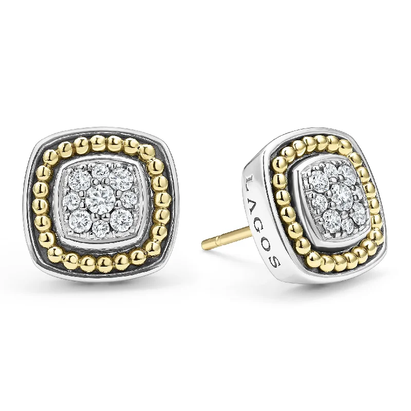 Sapphire Gemstone Rings in a Cathedral SettingRittenhouse Two-Tone Diamond Stud Earrings