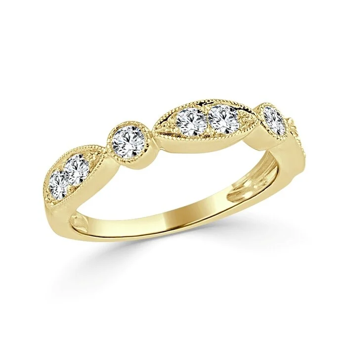 Solitaire Diamond Rings in Platinum SettingsJoelle Diamond Ring 14k Gold 1/2 Way Around Band 3/8 ct TDW