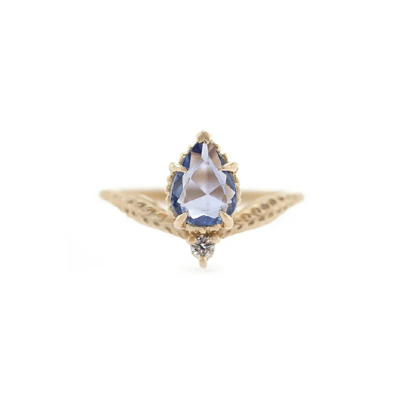 Two - Tone Wedding Bands in Gold and PlatinumNEW! Evergreen Tulip Cherie Ring with Rosecut Sapphire By Megan Thorne