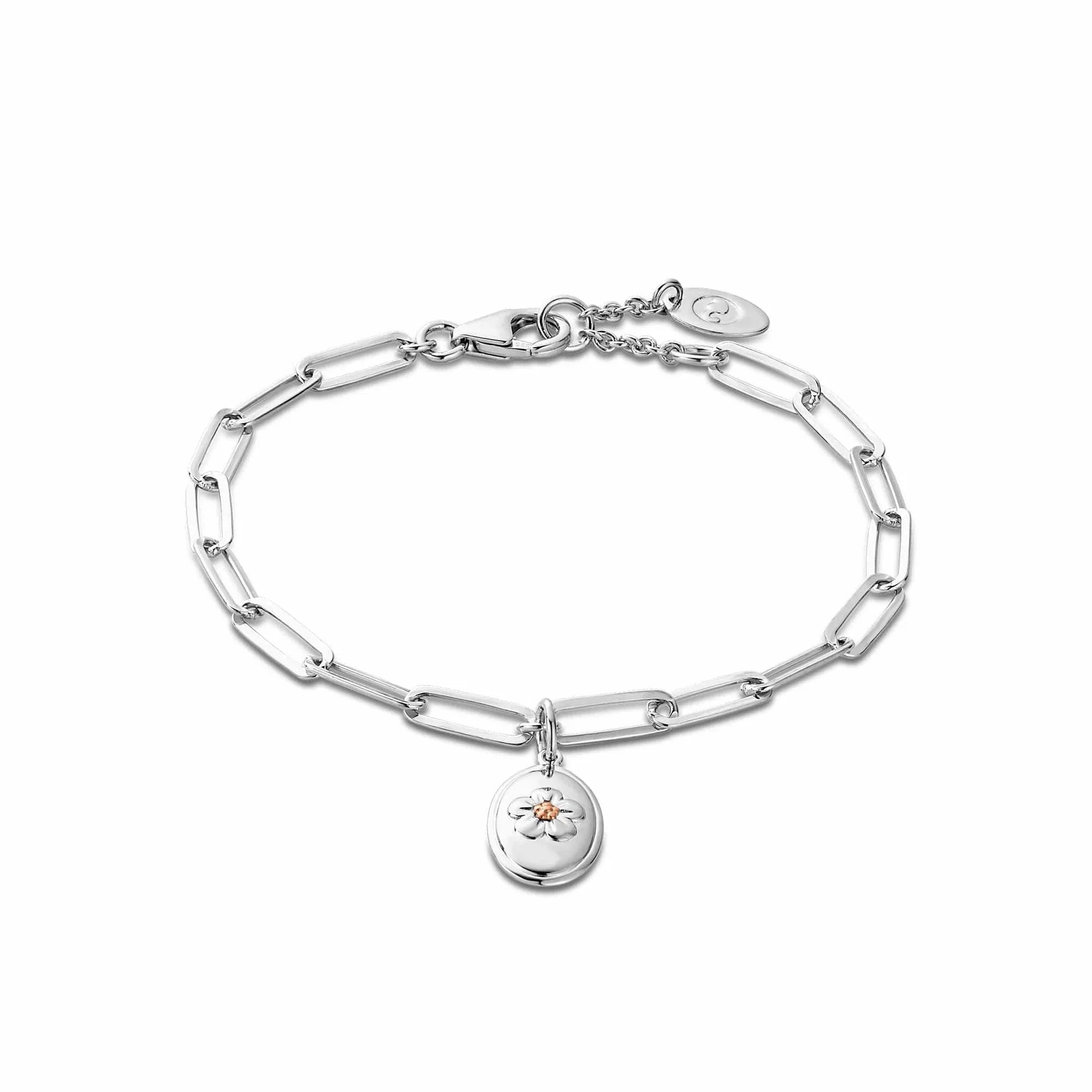 Comfort - Fit Wedding Bands for All - Day WearClogau Sterling Silver Forget Me Not Bracelet