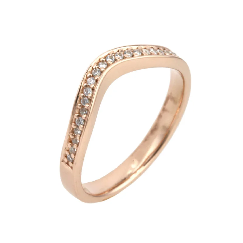 Wedding Bands with Micro - Pave Diamond AccentsShaped Diamond Wedding Band