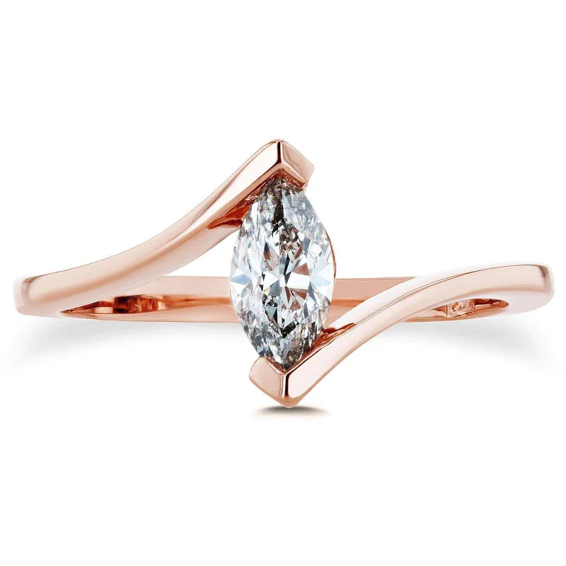 Rose Gold Marquise Bypass