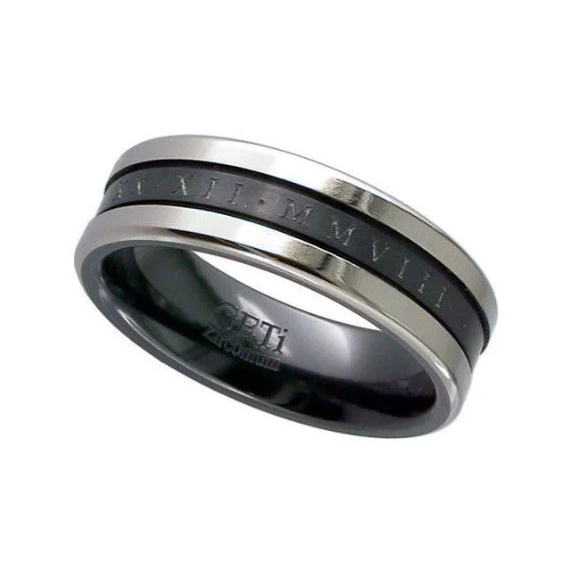 Matching Wedding Bands for a Coordinated LookZirconium Ring - 4018GRBRN