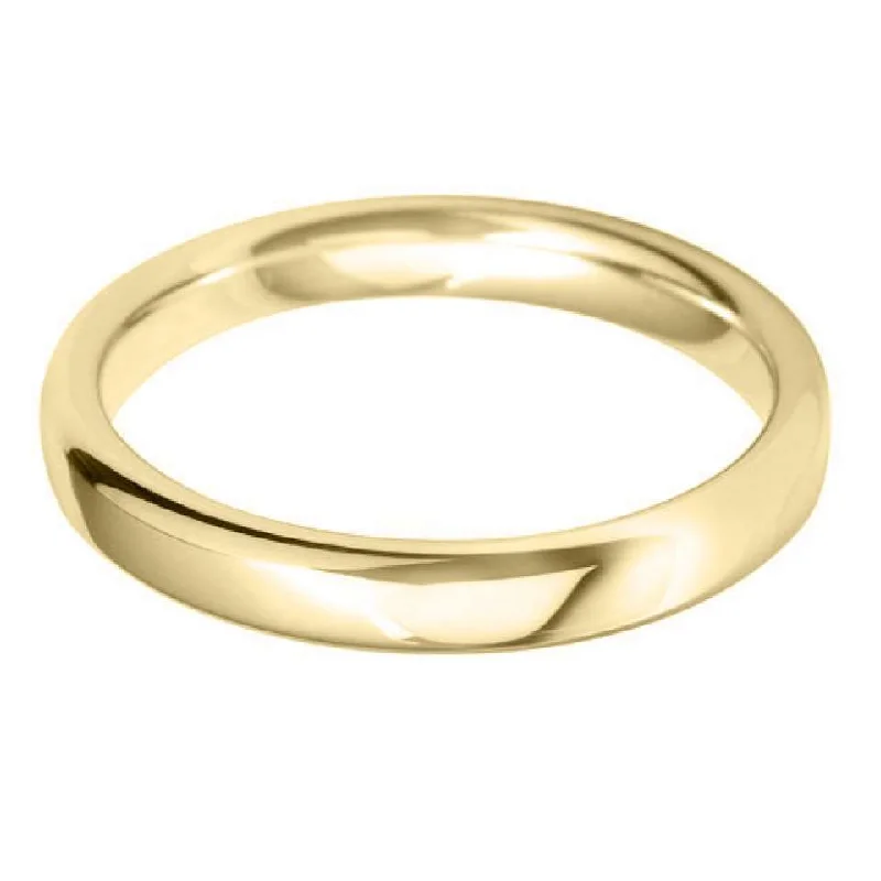 Matching Wedding Bands for a Coordinated Look18ct Yellow Gold 3mm Classic Court Ladies Wedding Ring