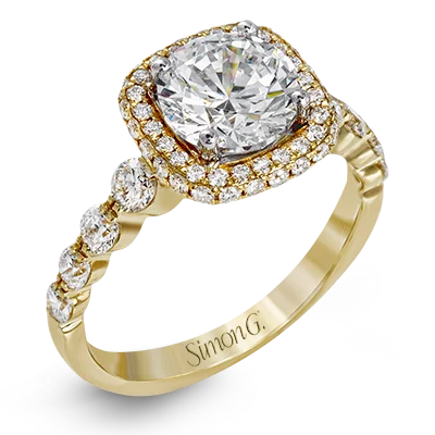 Vintage - Inspired Diamond Rings with Filigree WorkEngagement Ring in 18k Gold with Diamonds