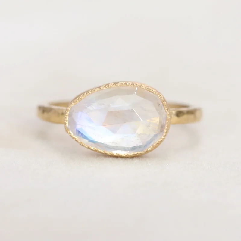 Two - Tone Wedding Bands in Gold and PlatinumNEW! 18k Gold, Moonstone Ring by Yasuko Azuma