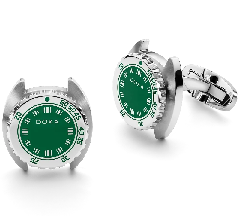 Wedding Bands with Micro - Pave Diamond AccentsDoxa Cufflinks SUB Sea Emerald Green