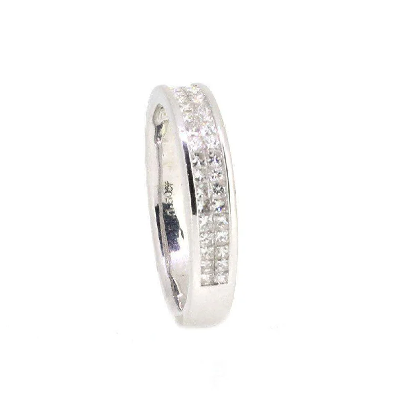 Comfort - Fit Wedding Bands for All - Day Wear18 Carat White Gold Diamond Ring 0.50ct - HET113