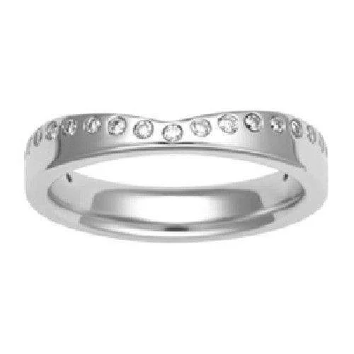 Custom - Engraved Wedding Bands with a Special MessageShaped Wedding Ring - Gold Platinum Palladium - Unity-3107