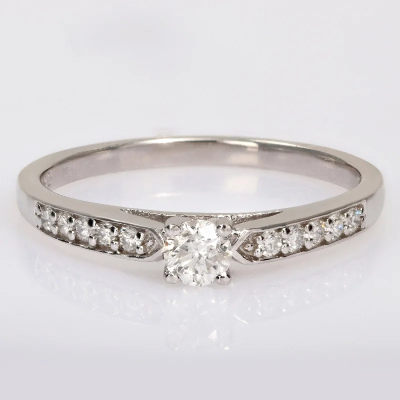 Solitaire Diamond Rings in Platinum SettingsMiadora 1/3ct TDW Diamond Engagement Ring in Sterling Silver