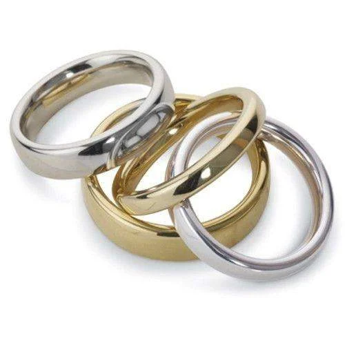 Custom - Engraved Wedding Bands with a Special MessageMens Heavy Court Shape Wedding Ring - Gold Platinum & Palladium - 4-6mm