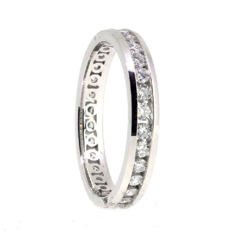 Comfort - Fit Wedding Bands for All - Day Wear9ct White Gold and Diamond Quarter Carat Eternity ring