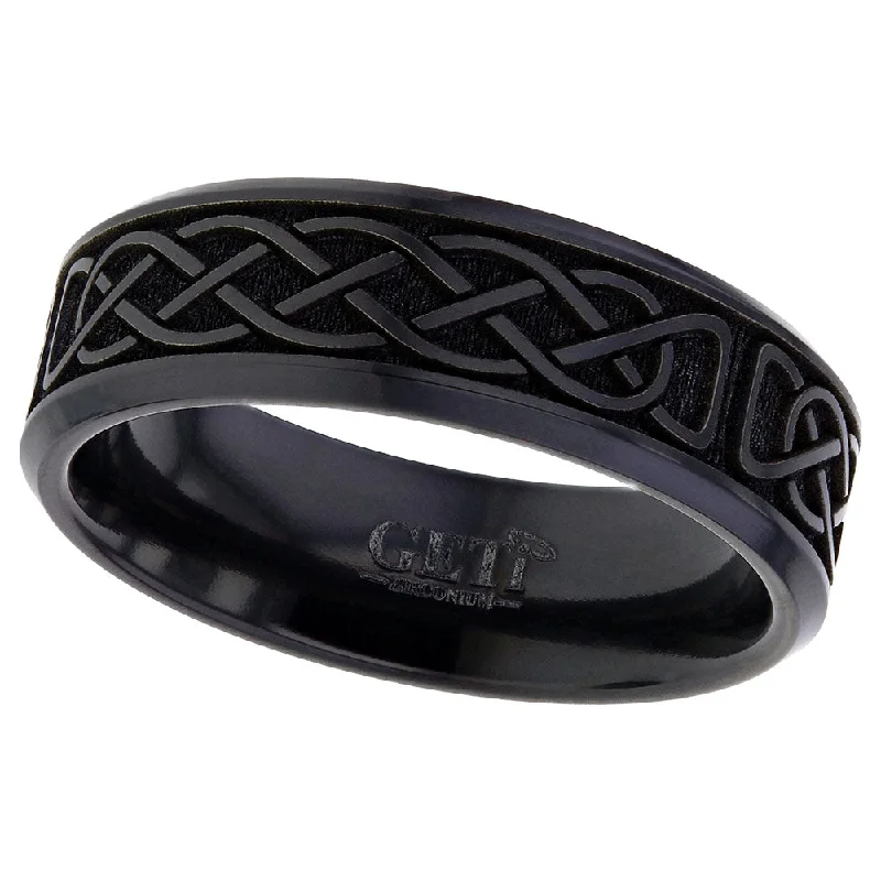 Matching Wedding Bands for a Coordinated LookZirconium Celtic Knotwork Ring - 4026CHB-CW1