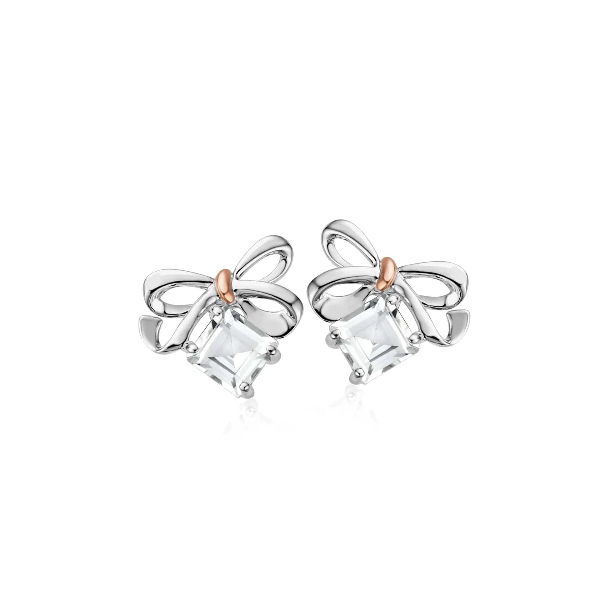 Wedding Bands with Micro - Pave Diamond AccentsClogau Sterling Silver Christmas Bow Earrings