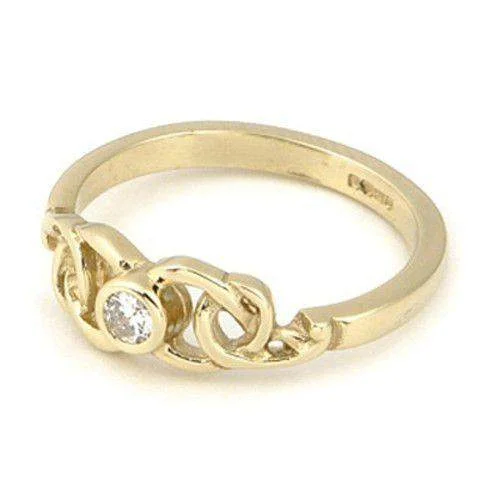 Comfort - Fit Wedding Bands for All - Day WearCeltic Engagement or Wedding Ring, 9ct 18ct White or Yellow Gold -DR17