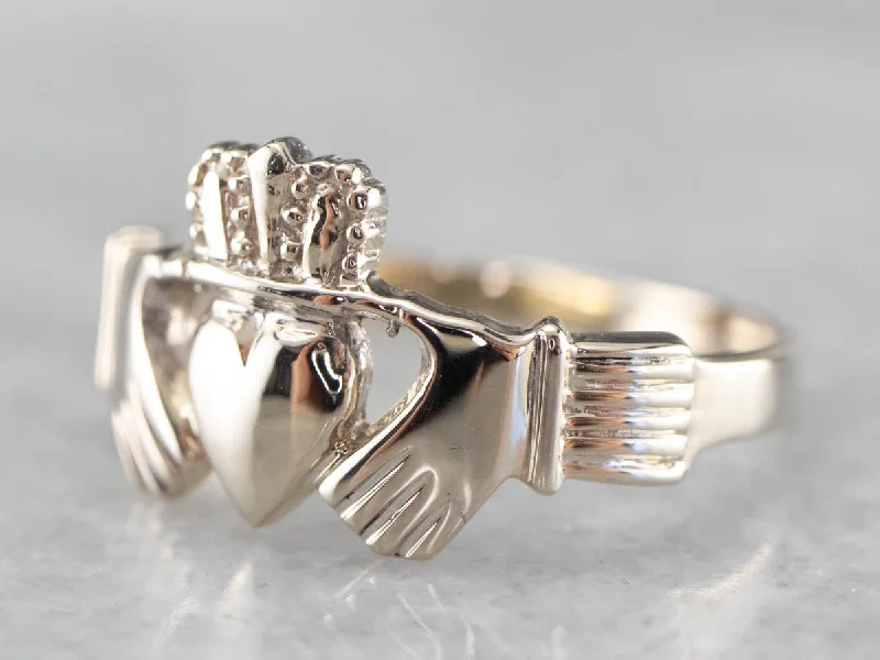 White Gold Claddagh Ring