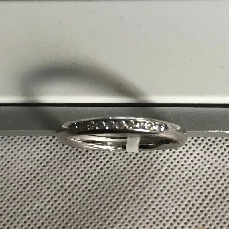 Matching Wedding Bands for a Coordinated Look9ct White Gold and Diamond 10 point Half Eternity Ring.