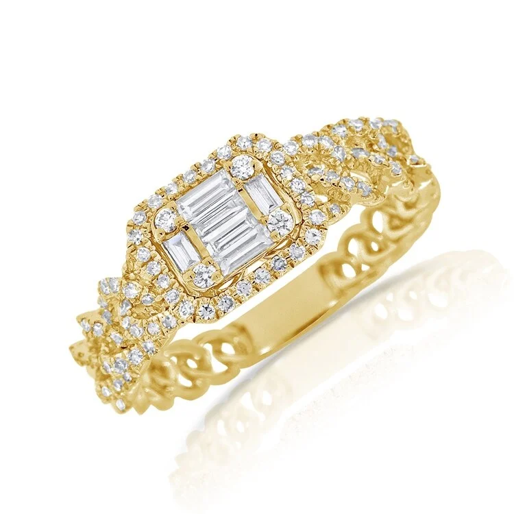 Custom - Designed Diamond Rings to Reflect Your PersonalityJoelle Diamond Link Ring 14K Yellow Gold for Her 1/2 Cttw. Ring Size 5.5