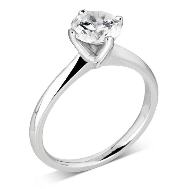 Custom - Designed Diamond Rings to Reflect Your PersonalityThe Bellflower Platinum Round Brilliant Cut Diamond Solitaire Engagement Ring