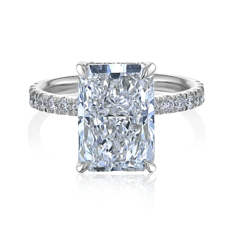 Kobelli Grown - Rowena Bold Series Radiant Halo Lab Diamond Ring