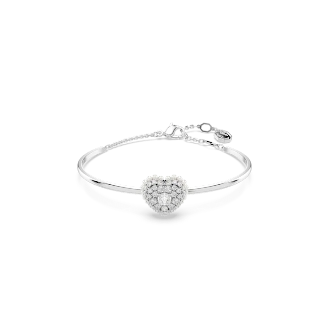 Matching Wedding Bands for a Coordinated LookSwarovski Idyllia Rhodium Plated Crystal Heart Bangle