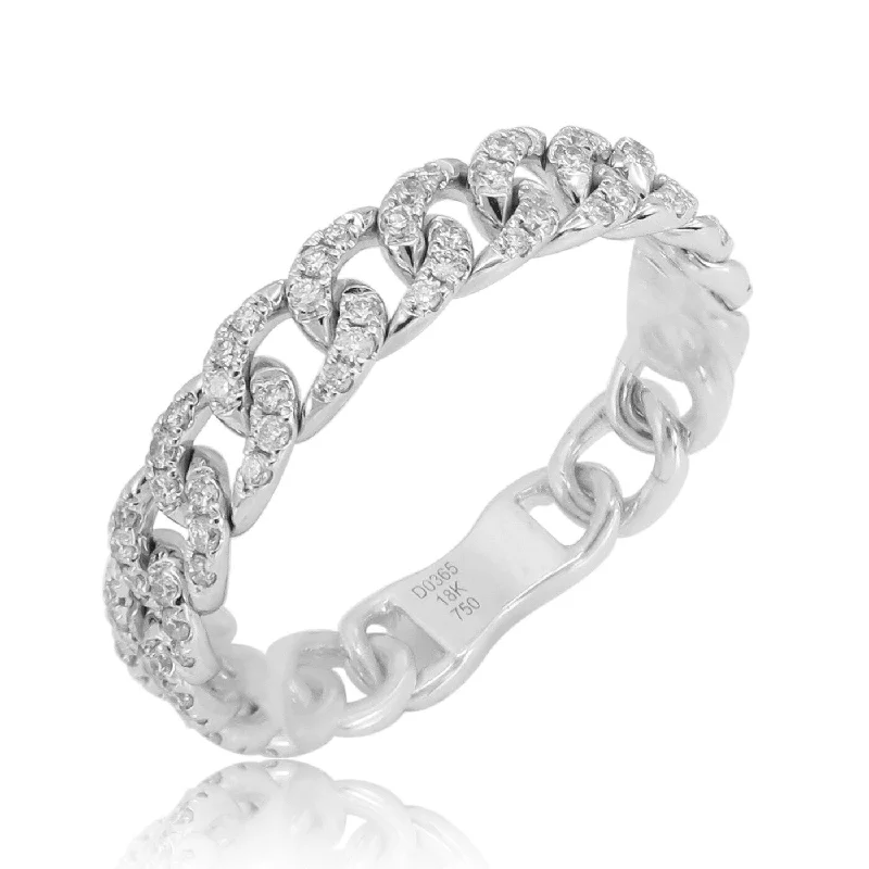 Halo - Style Diamond Rings with Smaller Accent DiamondsJoelle Diamond Link Ring Band for Her 18K Gold 0.35 Cttw. Ring Size 6.5