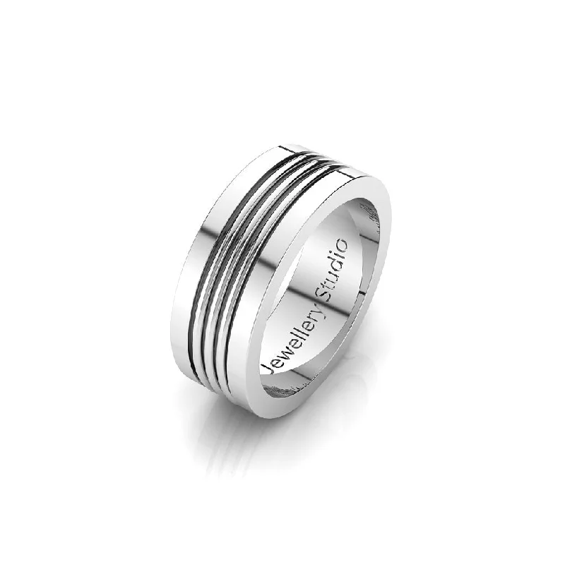 Comfort - Fit Wedding Bands for All - Day WearRounded Wire Men's Wedding Band