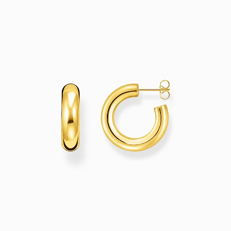 Matching Wedding Bands for a Coordinated LookThomas Sabo Gold Plated Sterling Silver Small Classic Chunky Hoop Earrings