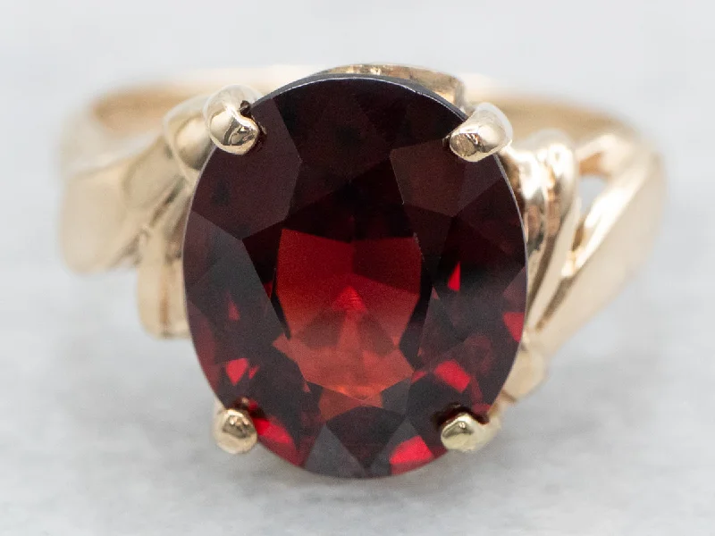 Amethyst Gemstone Rings in a Vintage - Style SettingVintage Oval-Cut Garnet Solitaire Ring