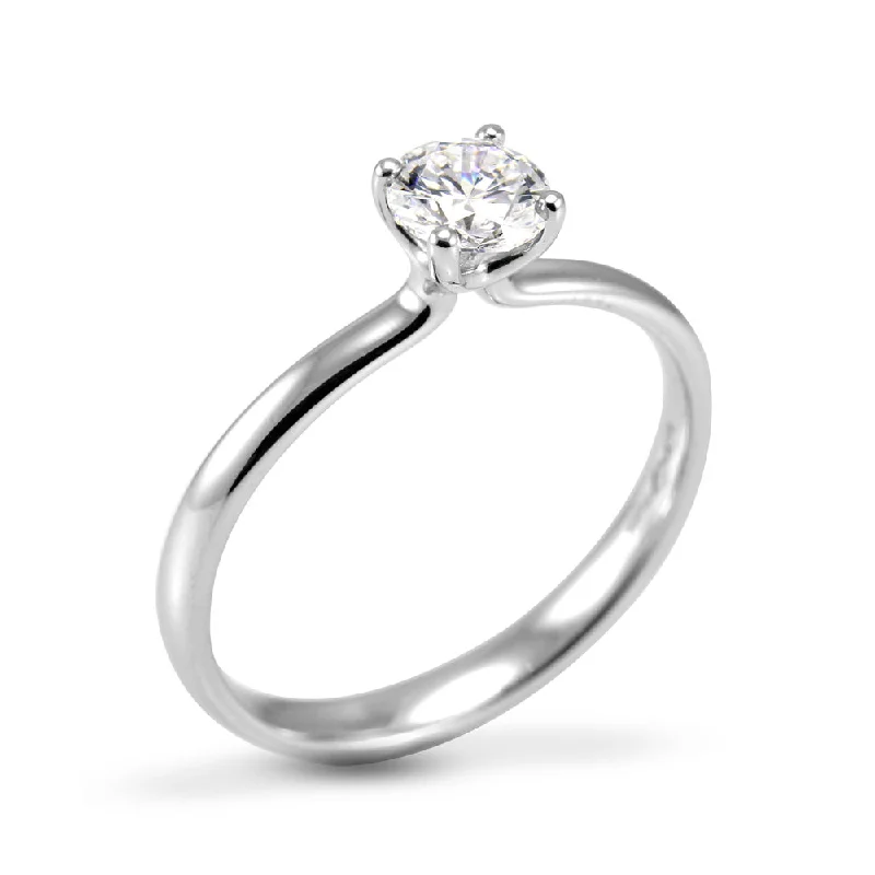 Custom - Designed Diamond Rings to Reflect Your PersonalityThe Clover Platinum Round Brilliant Cut Diamond Solitaire Engagement Ring