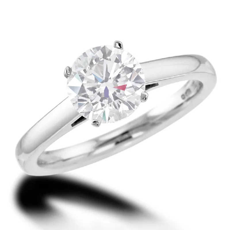 Custom - Designed Diamond Rings to Reflect Your PersonalityThe Tansy Platinum Round Brilliant Cut Diamond Solitaire Engagement Ring