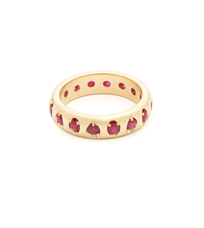 Amethyst Gemstone Rings in a Vintage - Style SettingForever & Always a Pair- Love : Ruby Gemstone Band