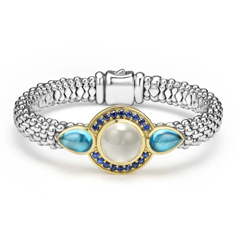 Multi - Gemstone Rings with a Rainbow of ColorsStudio Two-Tone Moonstone and Gemstone Caviar Beaded Bracelet | 9mm