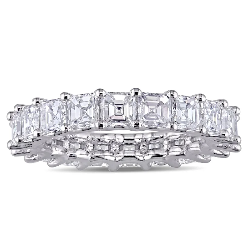 Custom - Designed Diamond Rings to Reflect Your PersonalityMiadora 18k White Gold 4 1/10ct TDW Asscher-Cut Diamond Eternity Band Ring