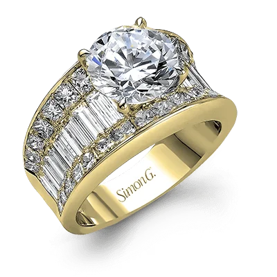 Vintage - Inspired Diamond Rings with Filigree WorkEngagement Ring in 18k Gold