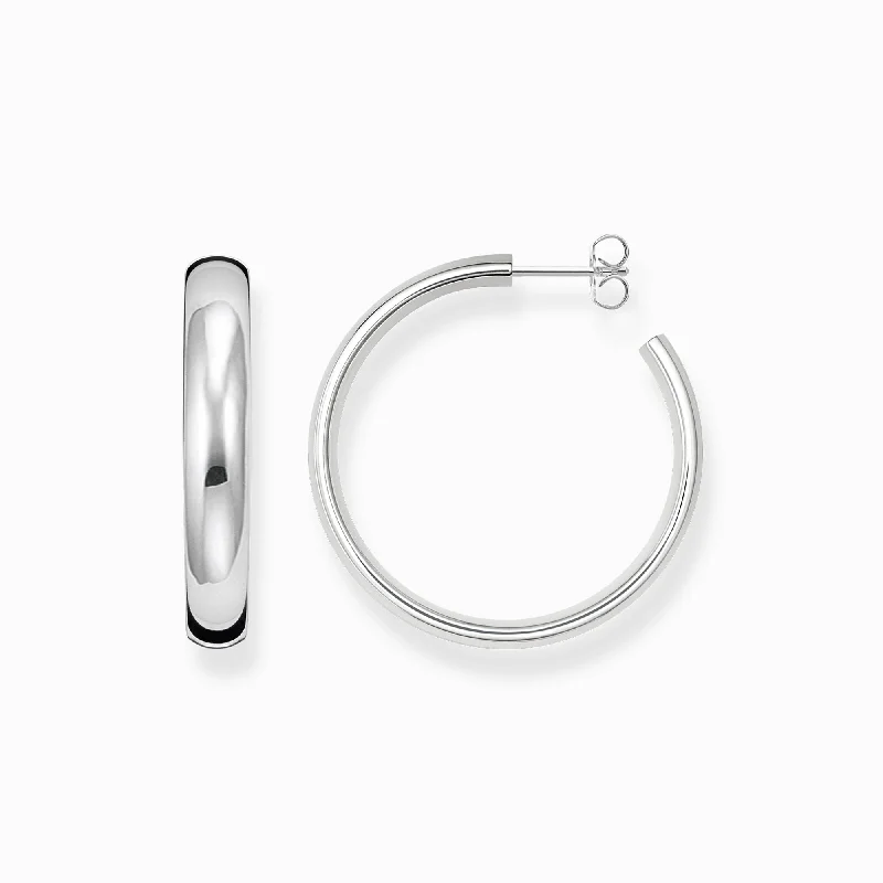 Matching Wedding Bands for a Coordinated LookThomas Sabo Sterling Silver Medium Hoop Earrings