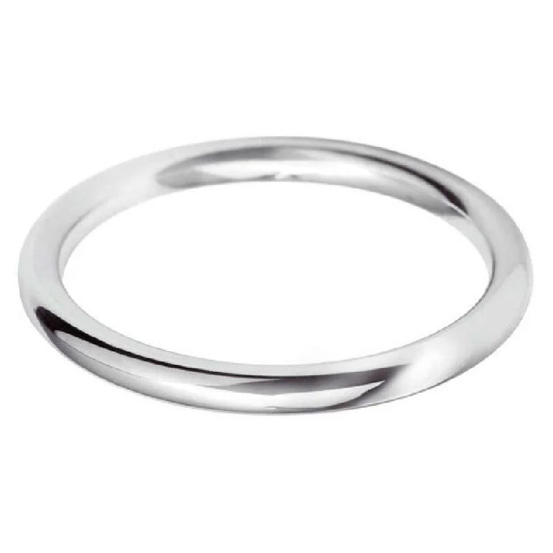 Comfort - Fit Wedding Bands for All - Day WearPlatinum 2mm Classic Court Ladies Wedding Ring