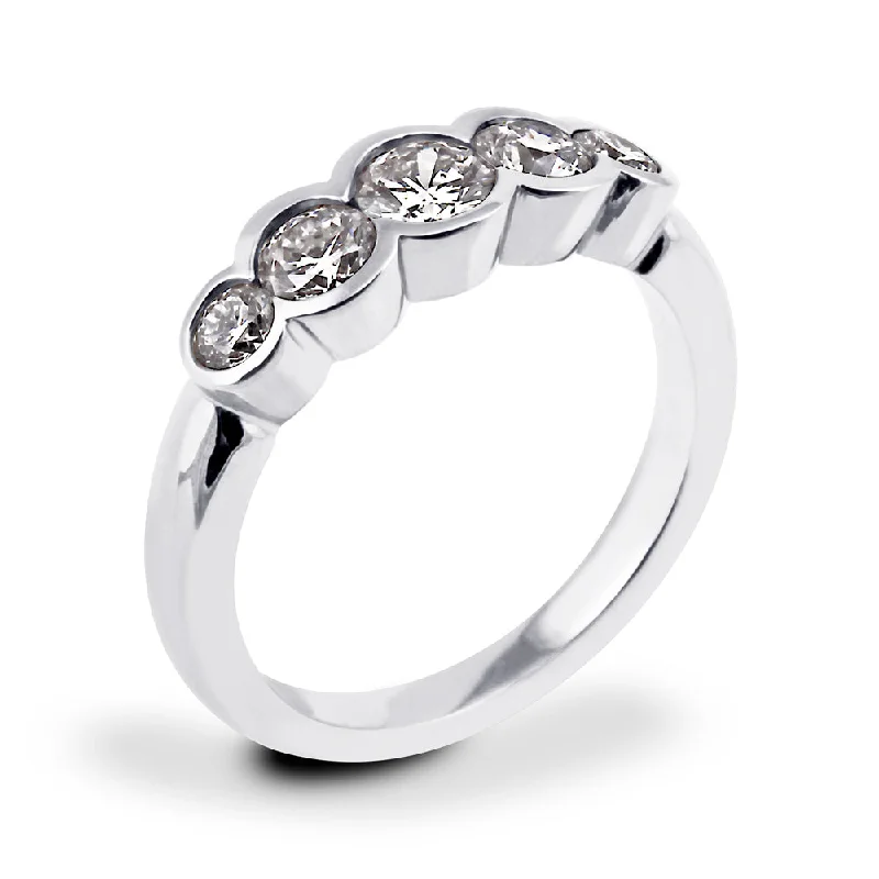 Matching Wedding Bands for a Coordinated LookPlatinum 1ct Diamond Bubble Half Eternity Ring