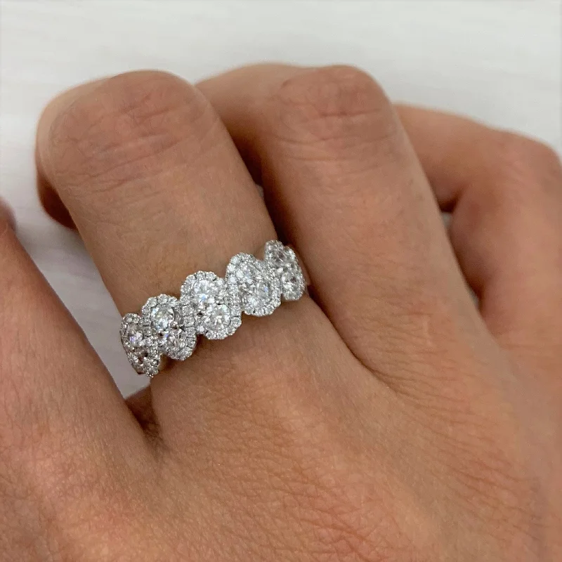 Three - Stone Diamond Rings with Princess - Cut DiamondsJoelle Diamond Ring 3/4 CT TDW 18K White Gold